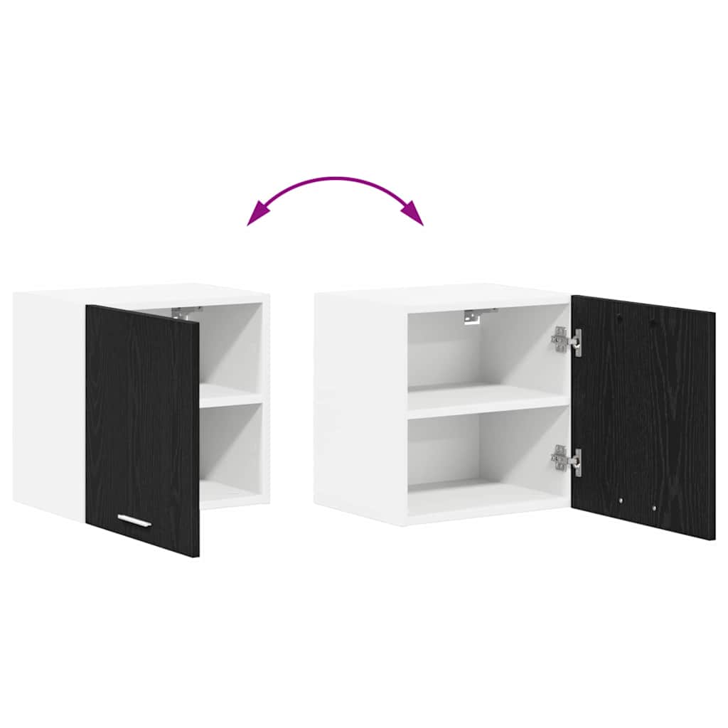 vidaXL Hängeschrank 2 pcs Schwarze Eiche und Weiß 40 x 31 x 40 cm