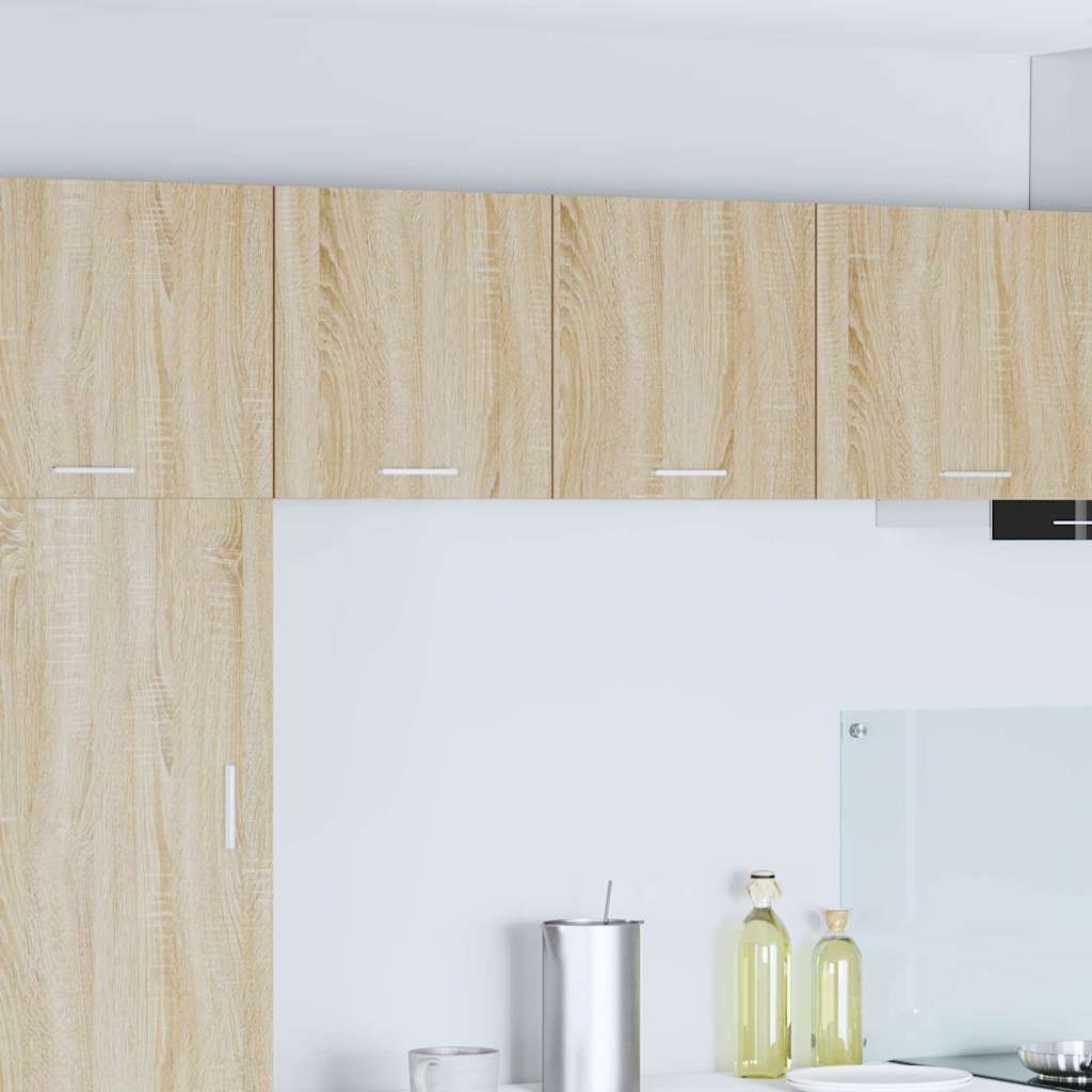 vidaXL Hängeschrank mit Speicher Sonoma-Eiche und Weiß 40 x 31 x 40 cm