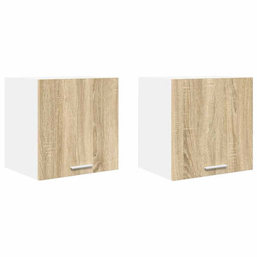 vidaXL Hängeschrank Riga 2 pcs Sonoma-Eiche und Weiß 40 x 31 x 40 cm