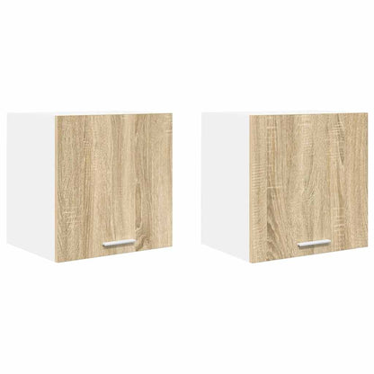 Hängeschrank Riga 2 pcs Sonoma-Eiche und Weiß 40 x 31 x 40 cm
