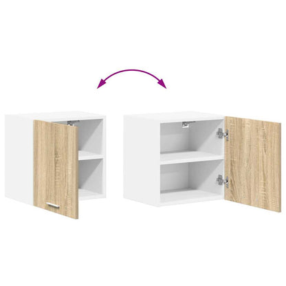 vidaXL Hängeschrank Riga 2 pcs Sonoma-Eiche und Weiß 40 x 31 x 40 cm