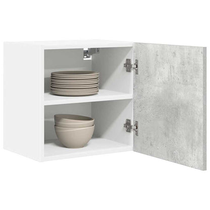 vidaXL Hängeschrank Betongrau und Weiß 40 x 31 x 40 cm Holzwerkstoff