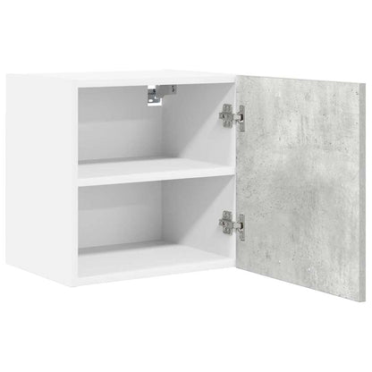 vidaXL Hängeschrank mit Tür 2 pcs Betongrau und Weiß 40 x 31 x 40 cm