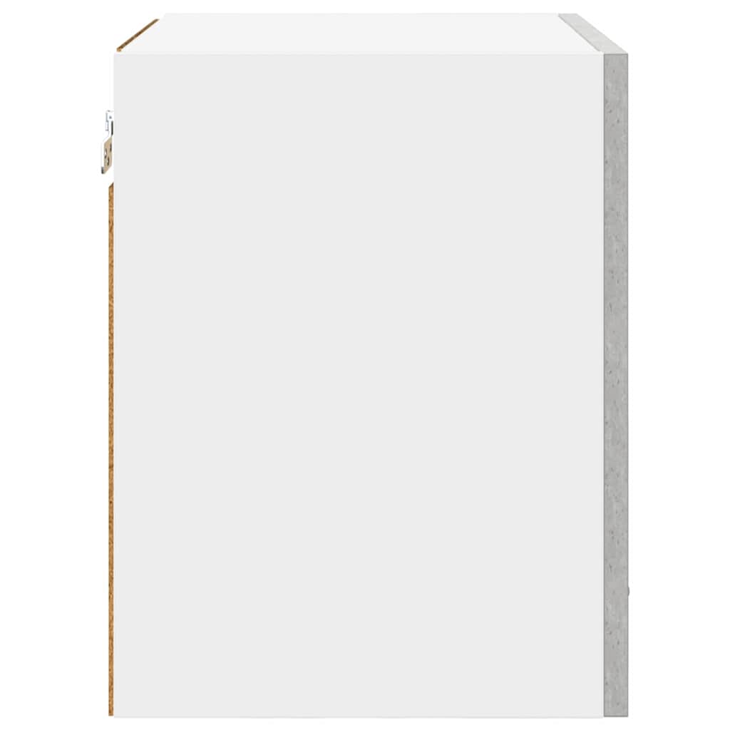vidaXL Hängeschrank mit Tür 2 pcs Betongrau und Weiß 40 x 31 x 40 cm