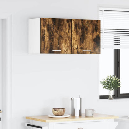 vidaXL Hängeschrank 2 pcs Geräucherte Eiche und Weiß 40 x 31 x 40 cm