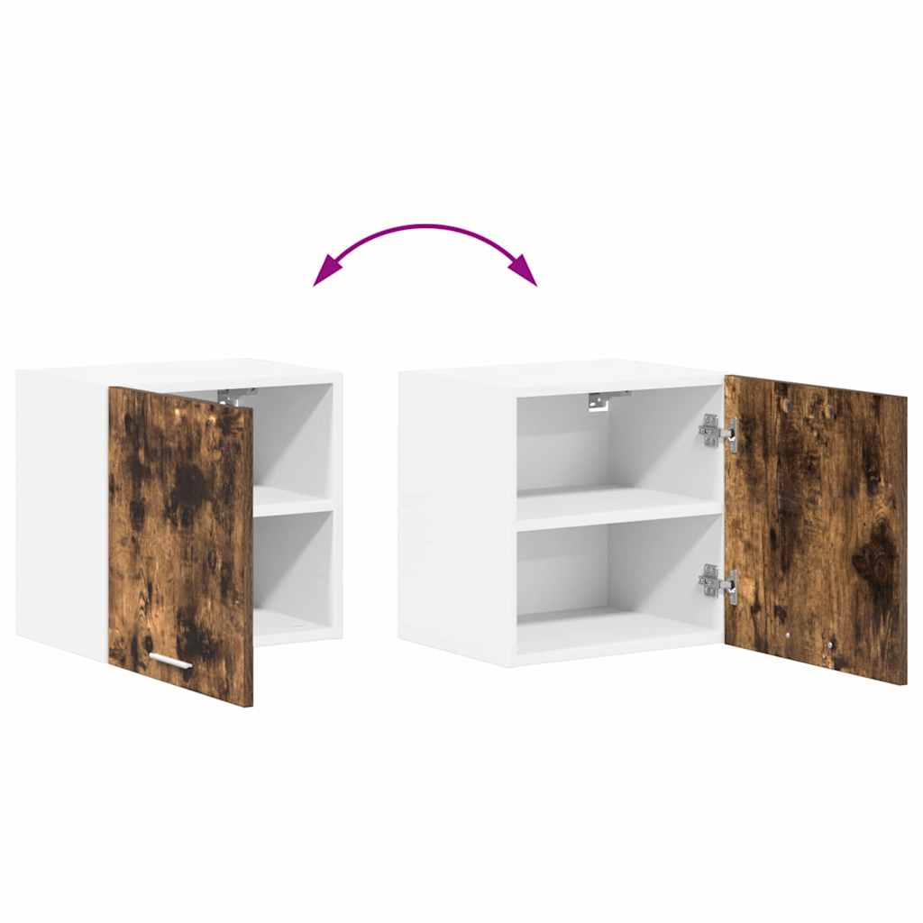 vidaXL Hängeschrank 2 pcs Geräucherte Eiche und Weiß 40 x 31 x 40 cm