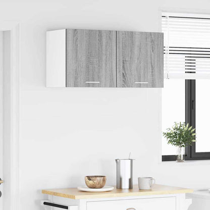 vidaXL Hängeschrank Grau Sonoma und Weiß 40 x 31 x 40 cm Holzwerkstoff