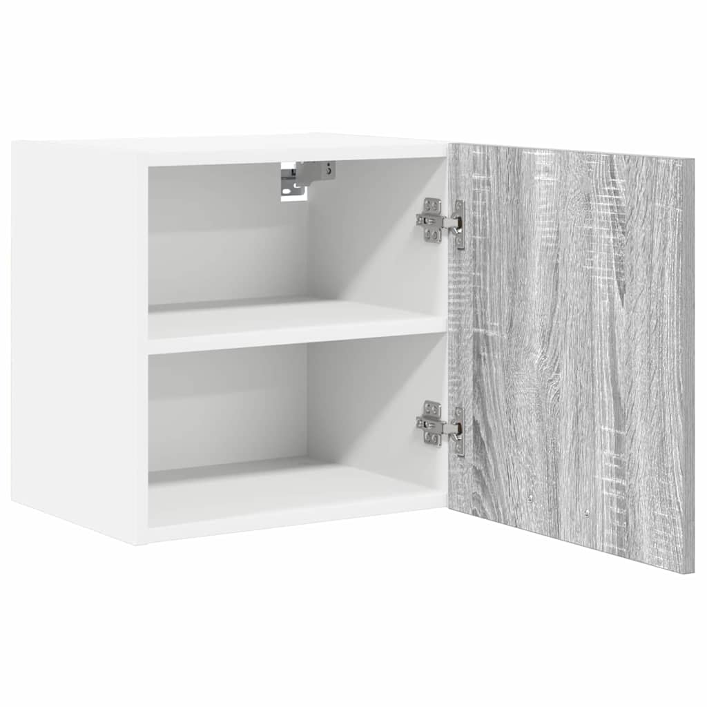 vidaXL Hängeschrank Grau Sonoma und Weiß 40 x 31 x 40 cm Holzwerkstoff