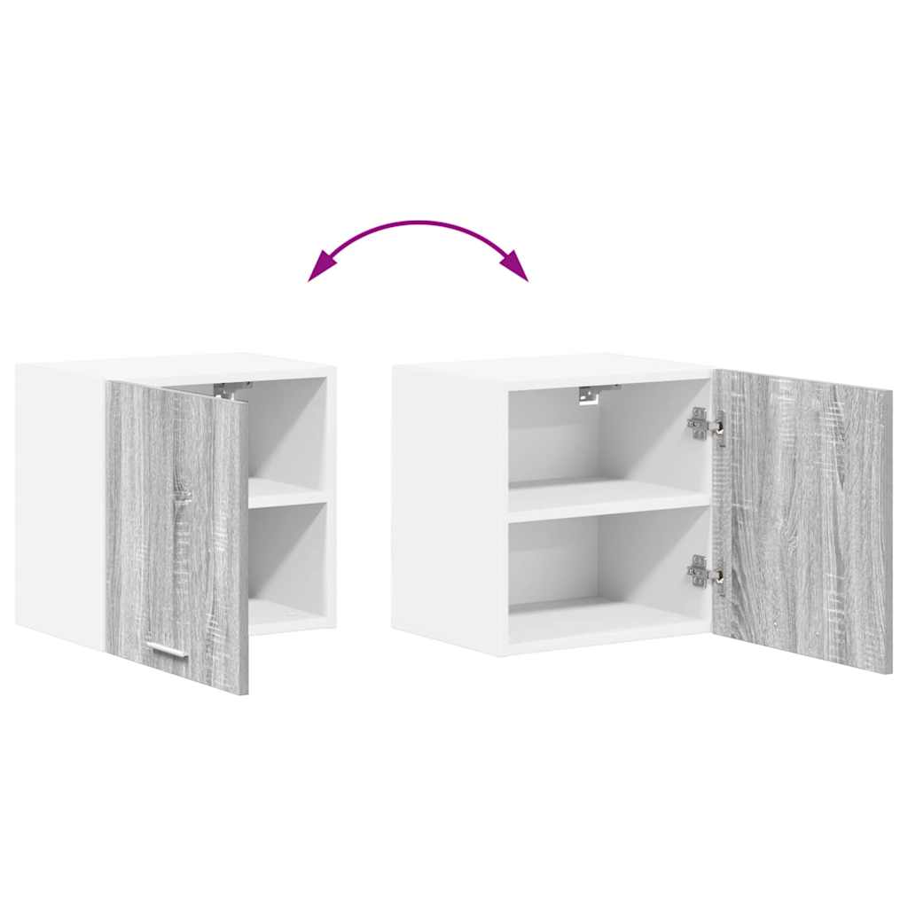 vidaXL Hängeschrank Grau Sonoma und Weiß 40 x 31 x 40 cm Holzwerkstoff