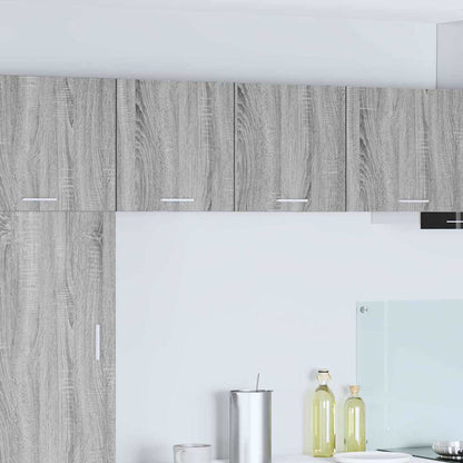 vidaXL Hängeschrank mit Tür 2 pcs Grau Sonoma und Weiß 40 x 31 x 40 cm