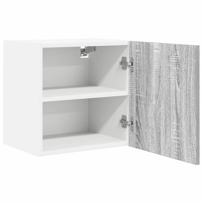 vidaXL Hängeschrank mit Tür 2 pcs Grau Sonoma und Weiß 40 x 31 x 40 cm