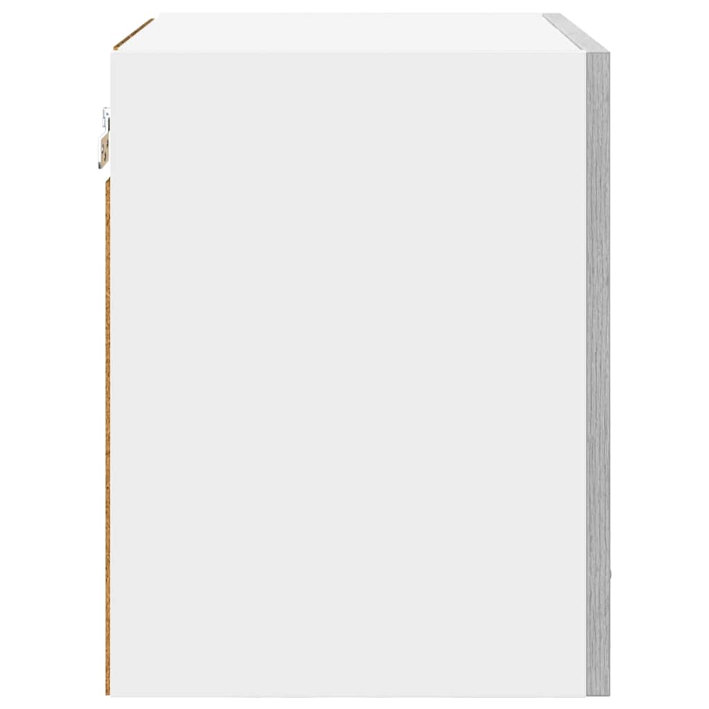 vidaXL Hängeschrank mit Tür 2 pcs Grau Sonoma und Weiß 40 x 31 x 40 cm