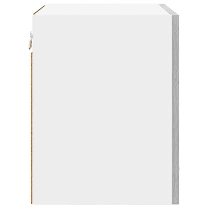vidaXL Hängeschrank mit Tür 2 pcs Grau Sonoma und Weiß 40 x 31 x 40 cm