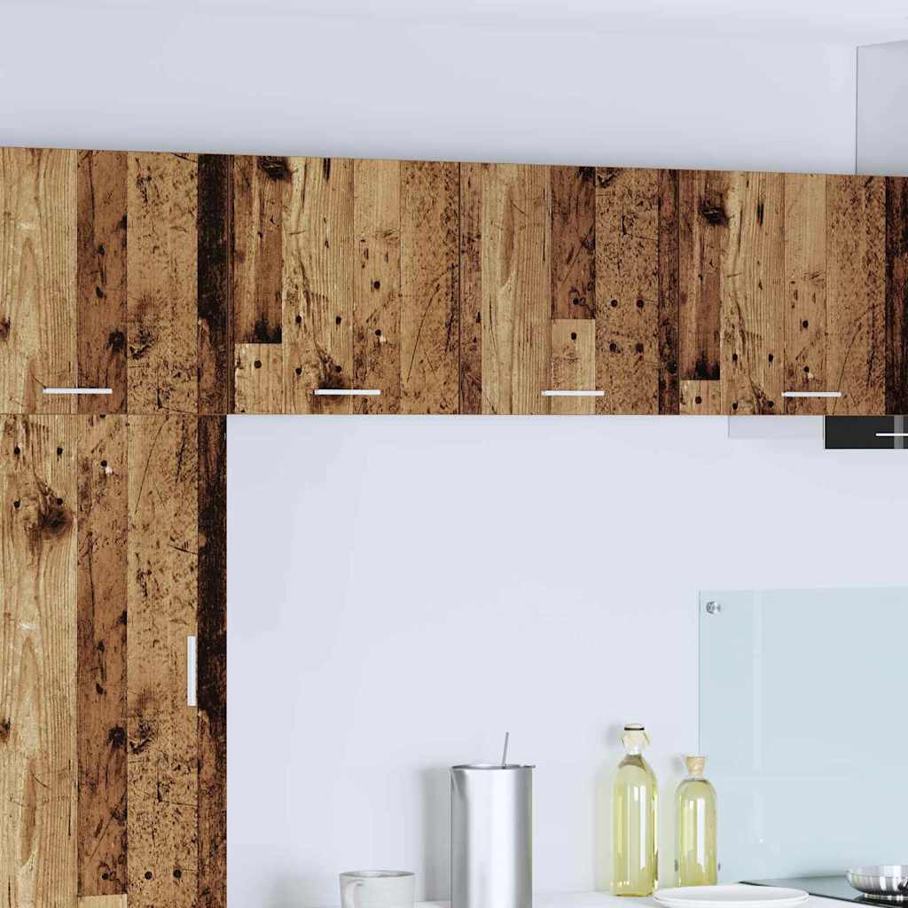 vidaXL Hängeschrank mit Tür 2 pcs Altes Holz und Weiß 40 x 31 x 40 cm