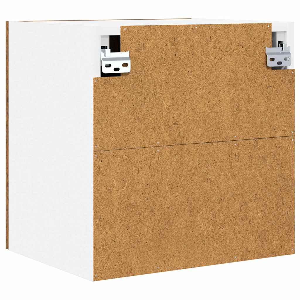 vidaXL Hängeschrank mit Tür 2 pcs Altes Holz und Weiß 40 x 31 x 40 cm