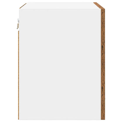 vidaXL Hängeschrank mit Tür 2 pcs Altes Holz und Weiß 40 x 31 x 40 cm