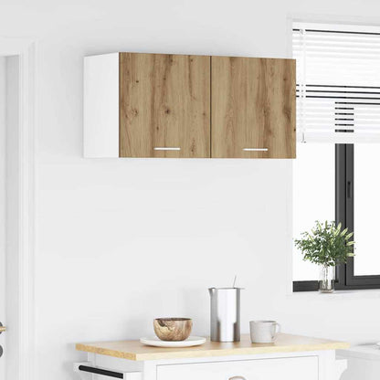 vidaXL Hängeschrank mit Tür Artisan-Eiche und Weiß 40 x 31 x 40 cm