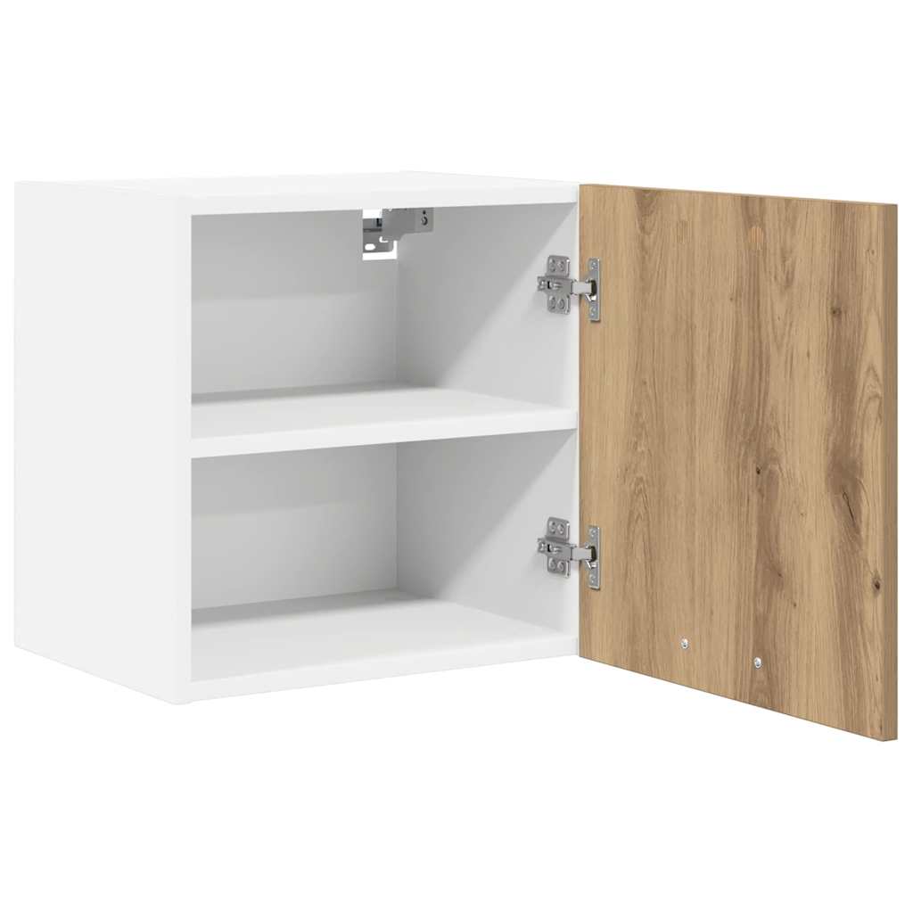 vidaXL Hängeschrank mit Tür Artisan-Eiche und Weiß 40 x 31 x 40 cm