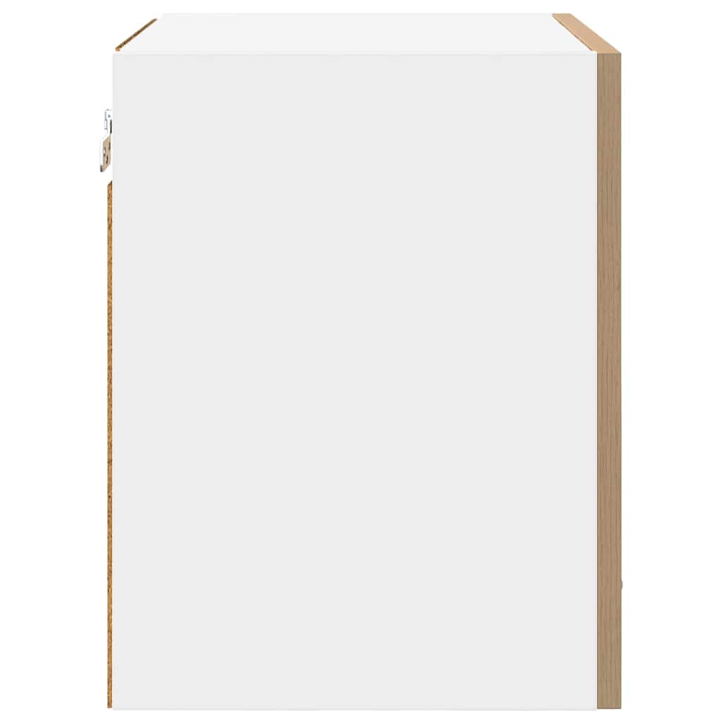 vidaXL Hängeschrank mit Tür Artisan-Eiche und Weiß 40 x 31 x 40 cm