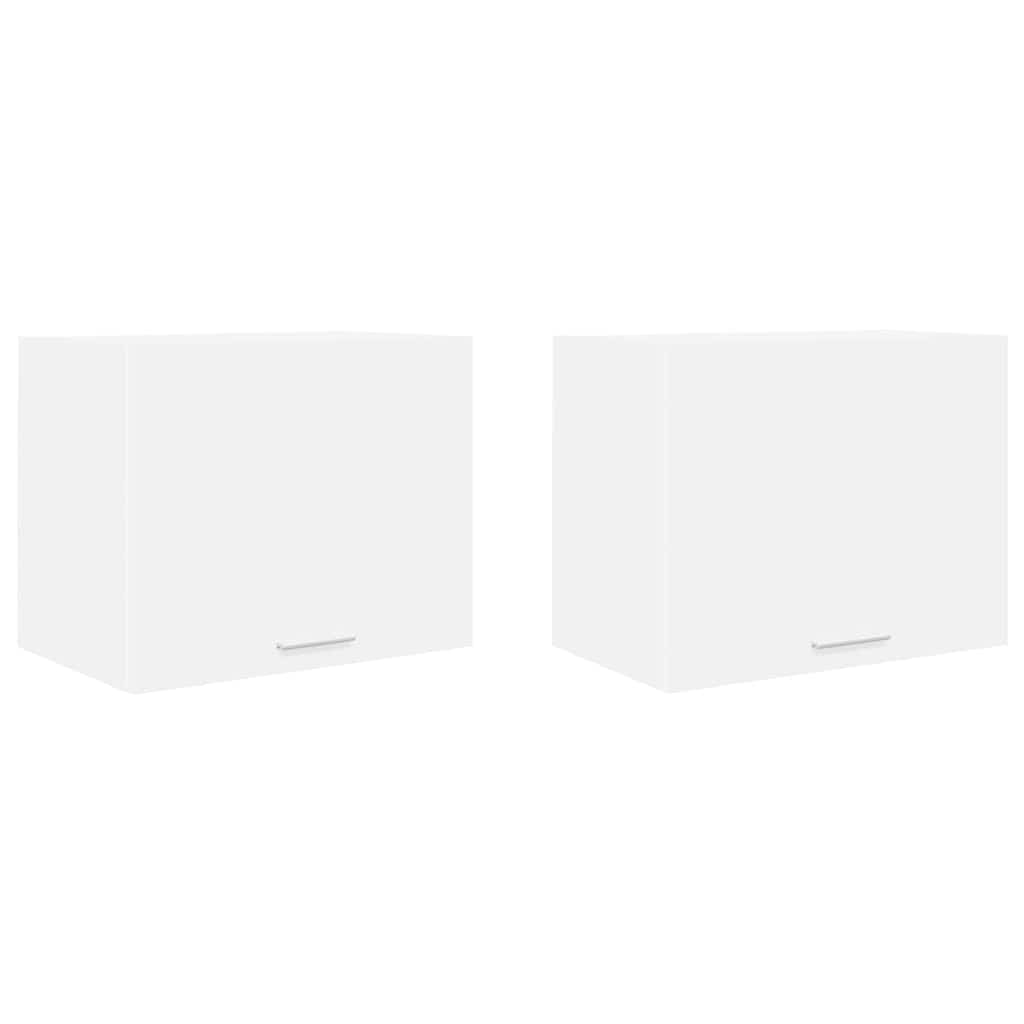 vidaXL Hängeschrank mit Tür 2 pcs Weiß 50 x 31 x 40 cm Holzwerkstoff