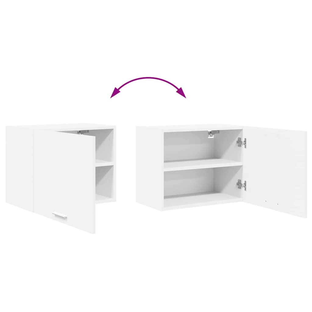 vidaXL Hängeschrank mit Tür 2 pcs Weiß 50 x 31 x 40 cm Holzwerkstoff