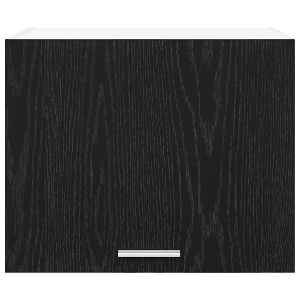 vidaXL Hängeschrank mit Tür Schwarze Eiche und Weiß 50 x 31 x 40 cm