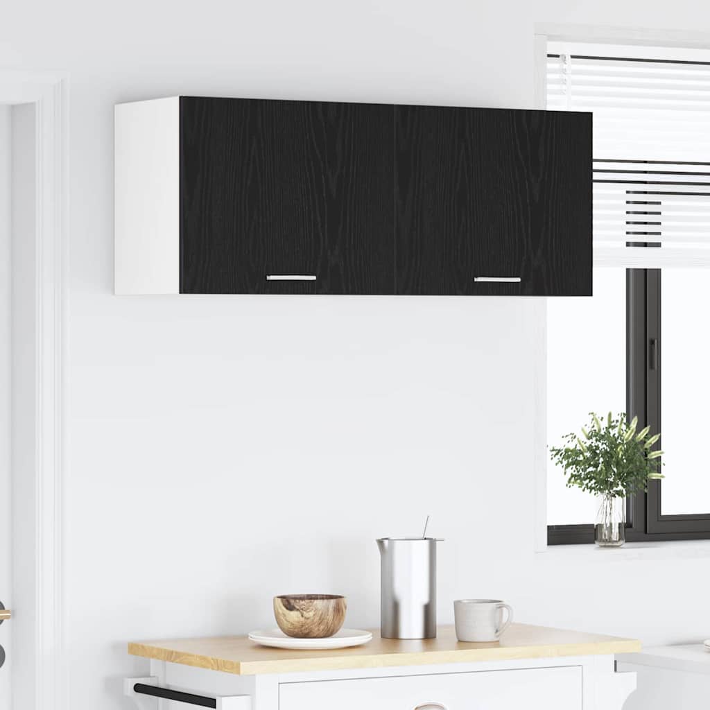 vidaXL Hängeschrank 2 pcs Schwarze Eiche und Weiß 50 x 31 x 40 cm