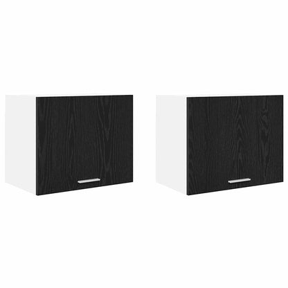 vidaXL Hängeschrank 2 pcs Schwarze Eiche und Weiß 50 x 31 x 40 cm