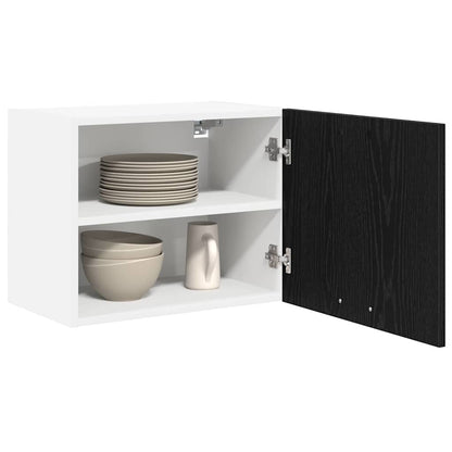 vidaXL Hängeschrank 2 pcs Schwarze Eiche und Weiß 50 x 31 x 40 cm