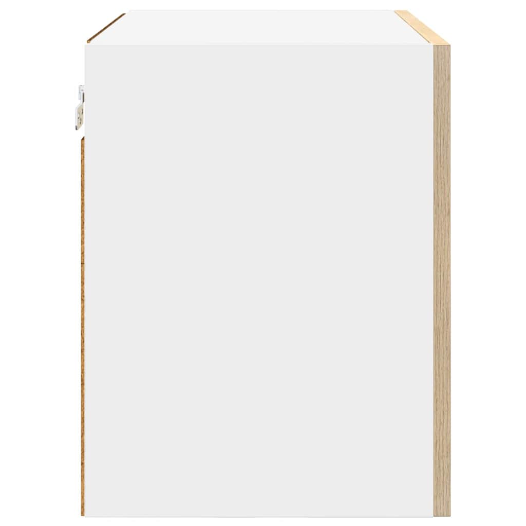 vidaXL Hängeschrank 2 pcs Sonoma-Eiche und Weiß 50 x 31 x 40 cm