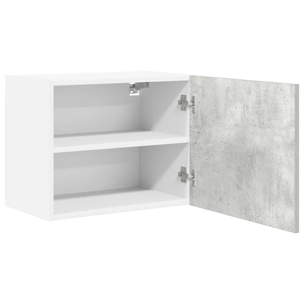 vidaXL Hängeschrank Betongrau und Weiß 50 x 31 x 40 cm Holzwerkstoff