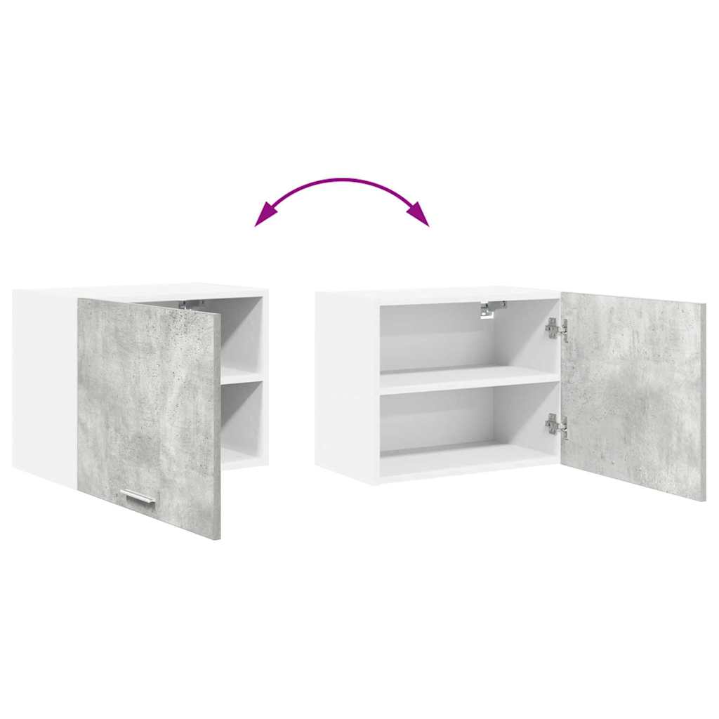 vidaXL Hängeschrank Betongrau und Weiß 50 x 31 x 40 cm Holzwerkstoff