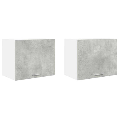 vidaXL Hängeschrank mit Tür 2 pcs Betongrau und Weiß 50 x 31 x 40 cm