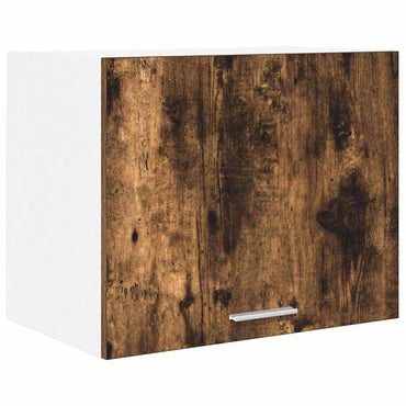 vidaXL Hängeschrank mit Tür Geräucherte Eiche und Weiß 50 x 31 x 40 cm