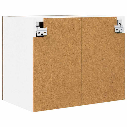 vidaXL Hängeschrank mit Tür Geräucherte Eiche und Weiß 50 x 31 x 40 cm