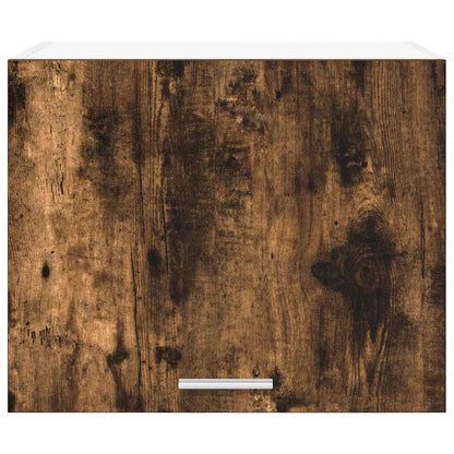 vidaXL Hängeschrank mit Tür Geräucherte Eiche und Weiß 50 x 31 x 40 cm