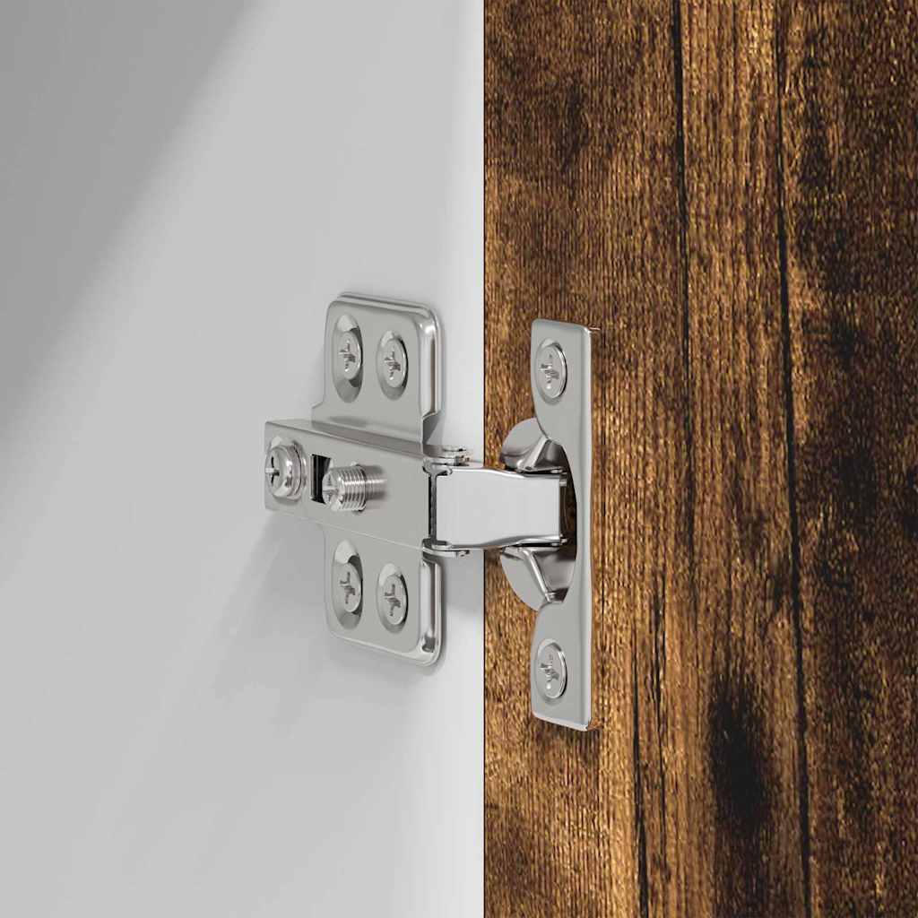 Hängeschrank 2 pcs Geräucherte Eiche und Weiß 50 x 31 x 40 cm