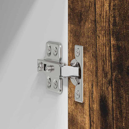 Hängeschrank 2 pcs Geräucherte Eiche und Weiß 50 x 31 x 40 cm