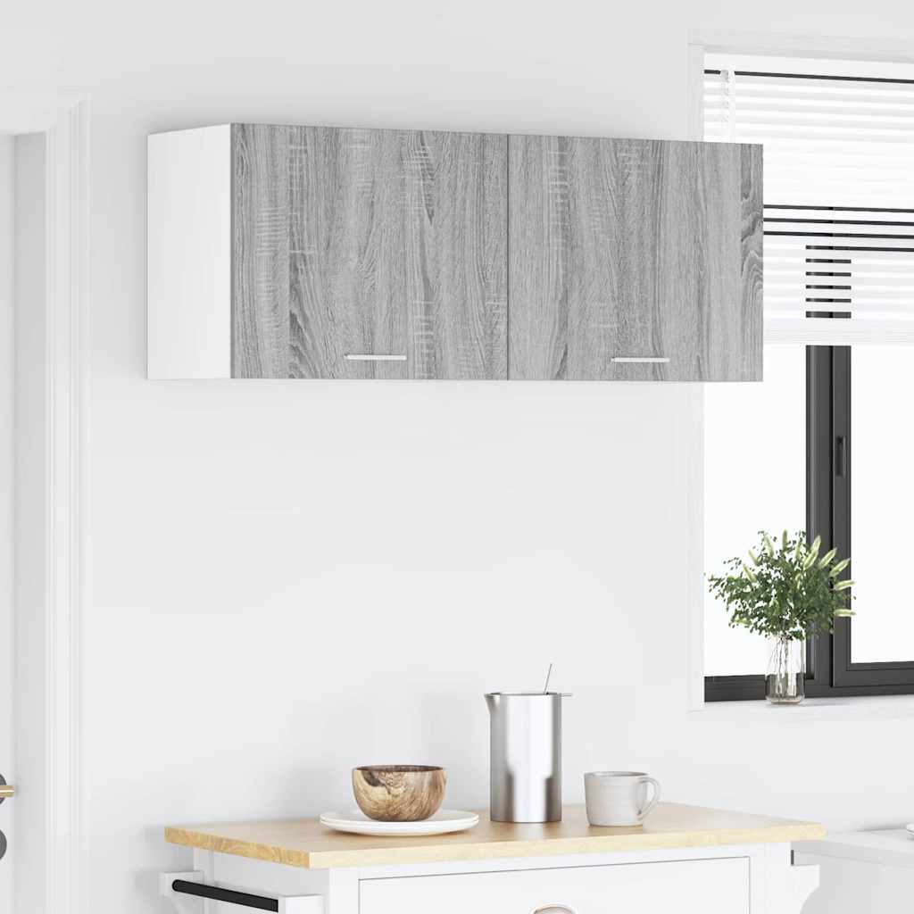 vidaXL Hängeschrank Grau Sonoma und Weiß 50 x 31 x 40 cm Holzwerkstoff
