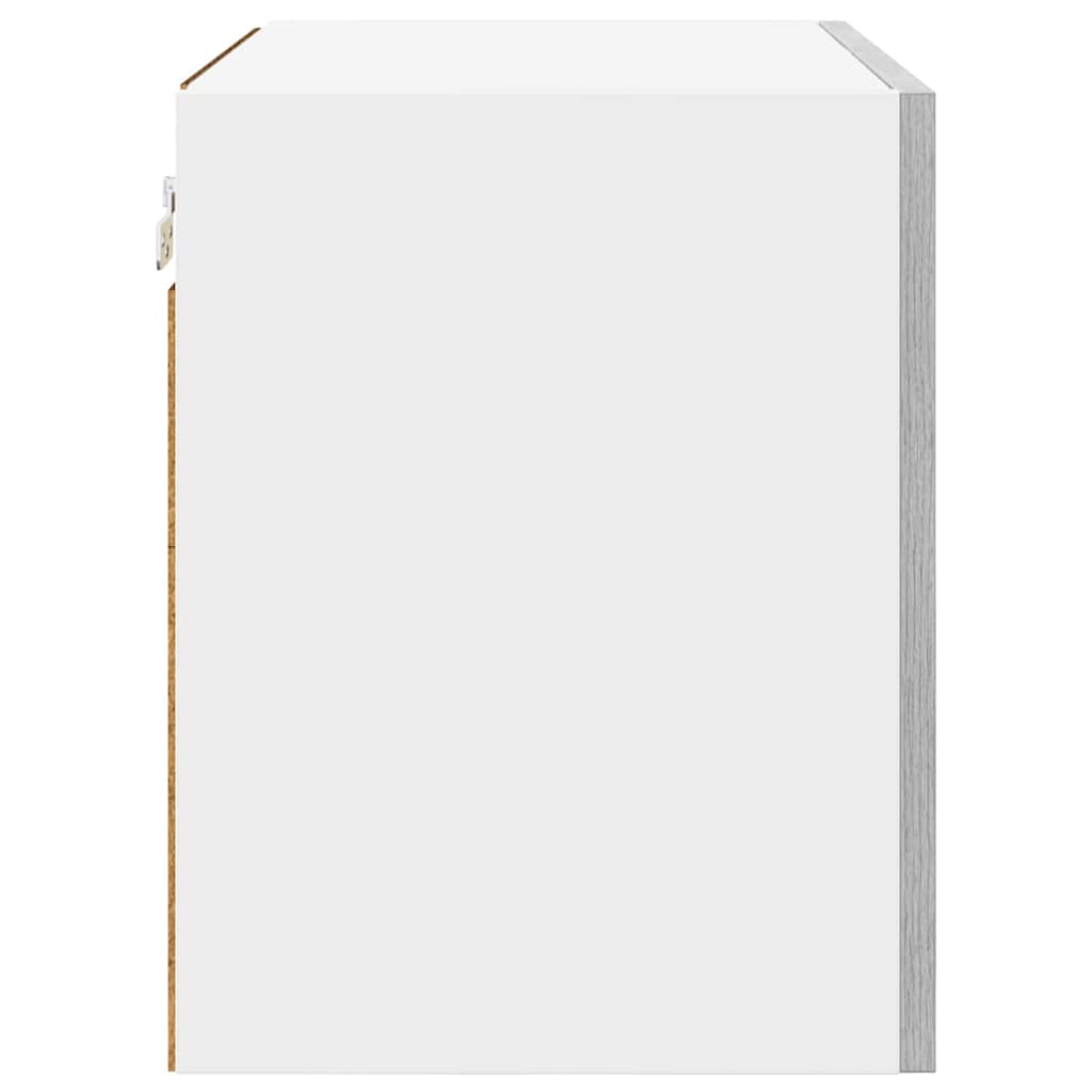vidaXL Hängeschrank Grau Sonoma und Weiß 50 x 31 x 40 cm Holzwerkstoff