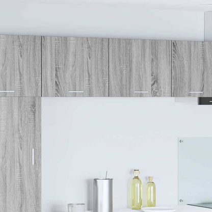 vidaXL Hängeschrank mit Tür 2 pcs Grau Sonoma und Weiß 50 x 31 x 40 cm