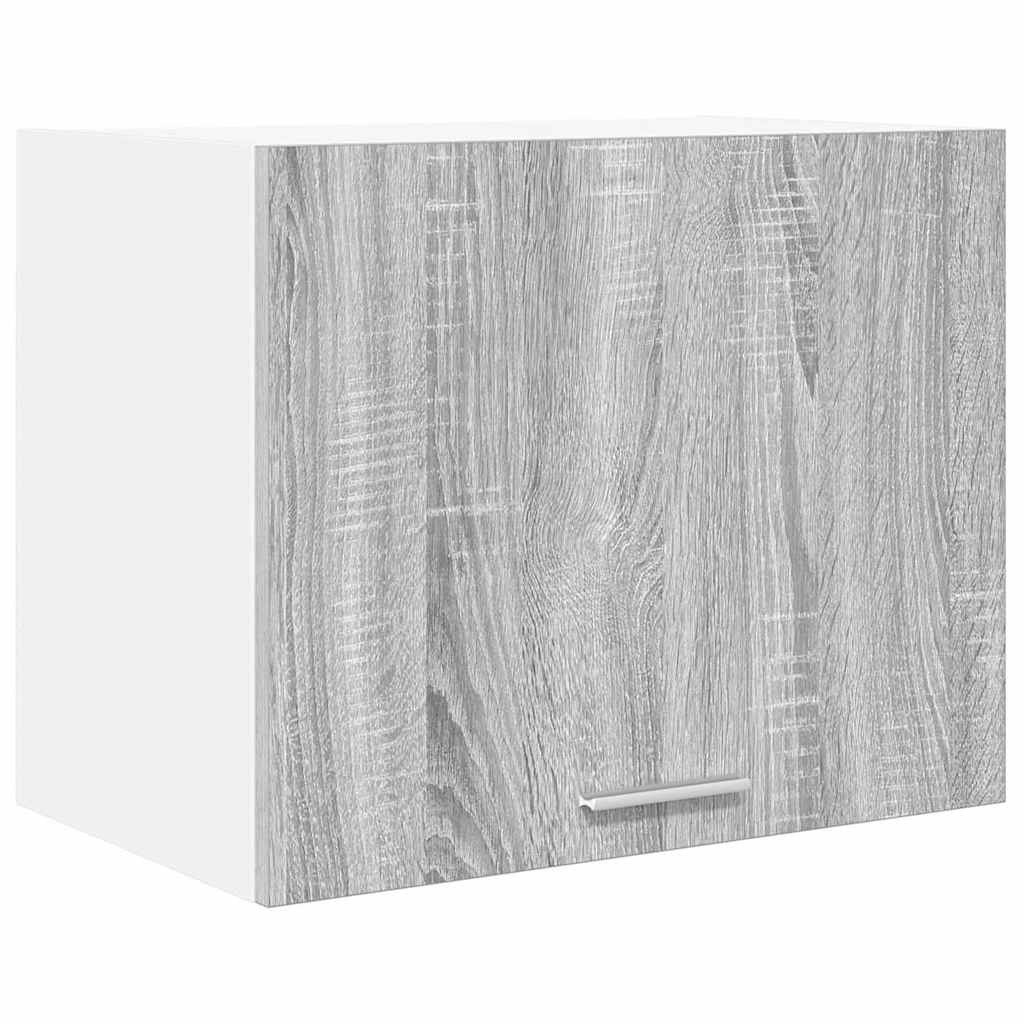 vidaXL Hängeschrank mit Tür 2 pcs Grau Sonoma und Weiß 50 x 31 x 40 cm