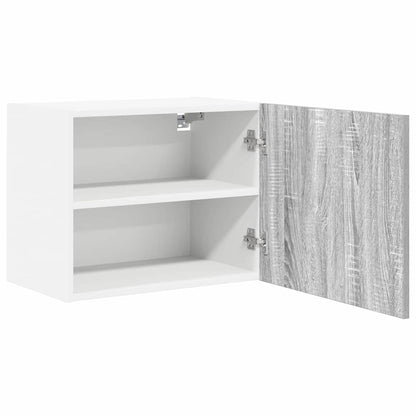 vidaXL Hängeschrank mit Tür 2 pcs Grau Sonoma und Weiß 50 x 31 x 40 cm
