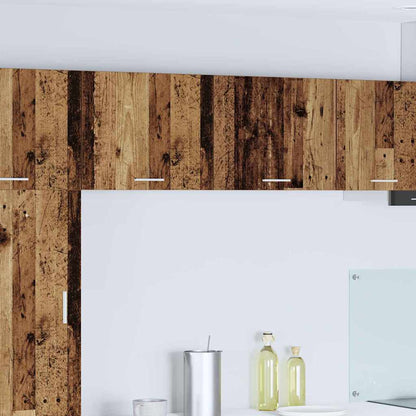 vidaXL Hängeschrank mit Tür 2 pcs Altes Holz und Weiß 50 x 31 x 40 cm