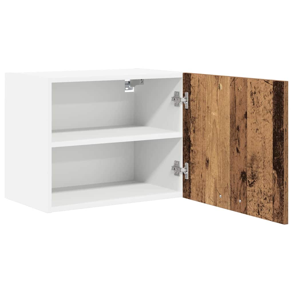vidaXL Hängeschrank mit Tür 2 pcs Altes Holz und Weiß 50 x 31 x 40 cm