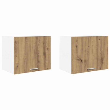 vidaXL Hängeschrank 2 pcs Artisan-Eiche und Weiß 50 x 31 x 40 cm