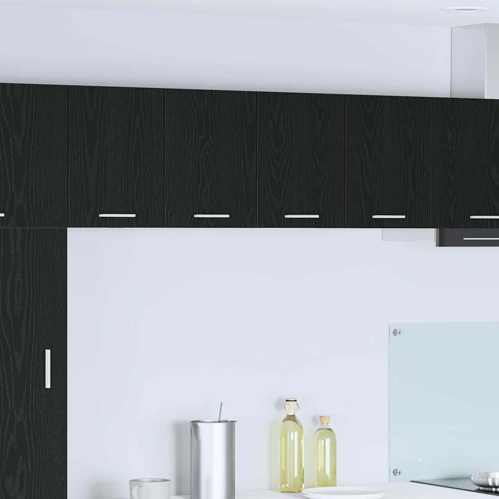 vidaXL Hängeschrank 2 pcs Schwarze Eiche und Weiß 60 x 31 x 40 cm