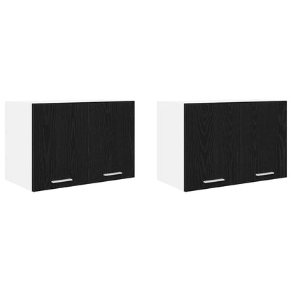 vidaXL Hängeschrank 2 pcs Schwarze Eiche und Weiß 60 x 31 x 40 cm