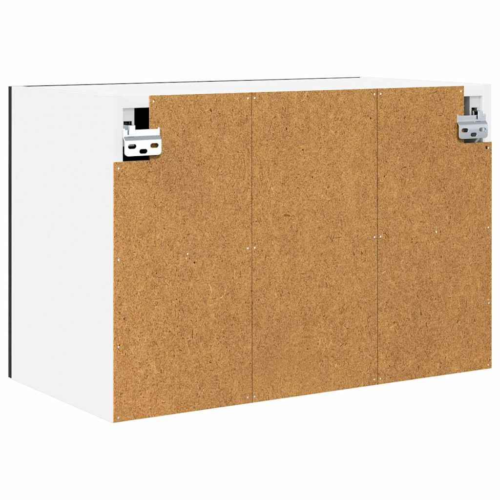 vidaXL Hängeschrank 2 pcs Schwarze Eiche und Weiß 60 x 31 x 40 cm