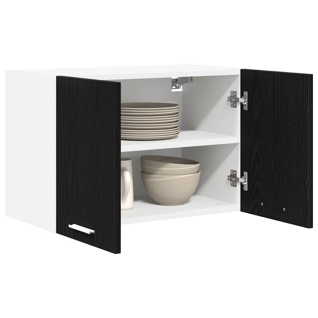 vidaXL Hängeschrank 2 pcs Schwarze Eiche und Weiß 60 x 31 x 40 cm